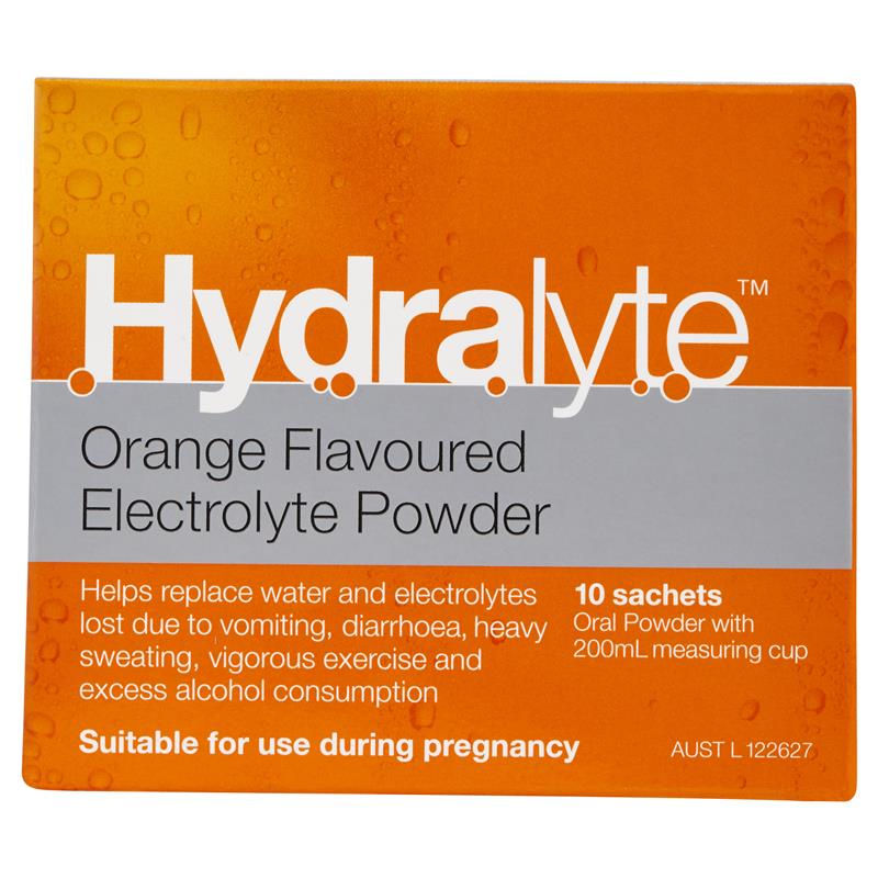 Hydralyte Powder Orange 5G X 10 Front View