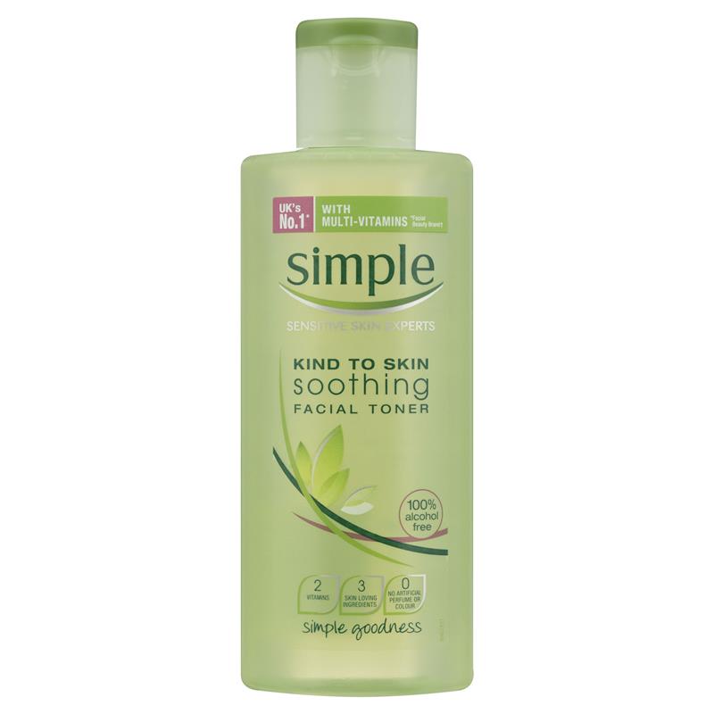 Simple Kind To Skin Facial Toner Soothing 200ml Front View