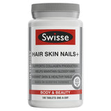 Swissee Ultiboost Hair Skin Nails+ 100 Tablets Front View
