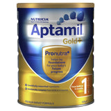 Aptamil Gold+ 1 Infant Formula 0-6 Months 900g Front View