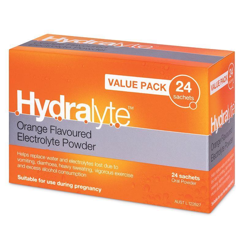 Hydralyte Orange Sachets Value Pack 4.9g x 24 Display View