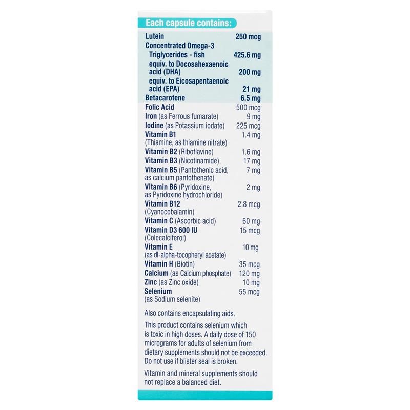 Elevit Breastfeeding Multivitamin Capsules 60 Pack (60 Days) Side View 2