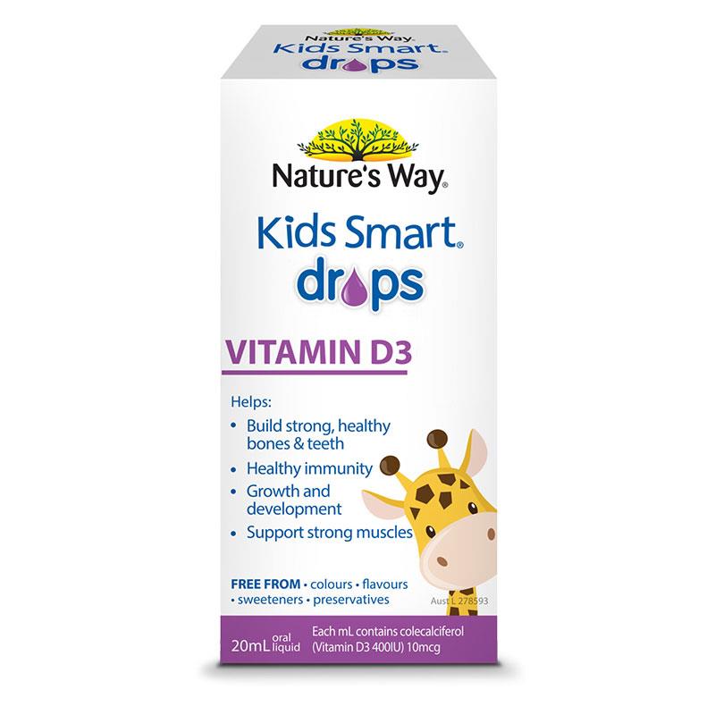 Nature's Way Kids Smart Drops Vitamin D 20ml Front View