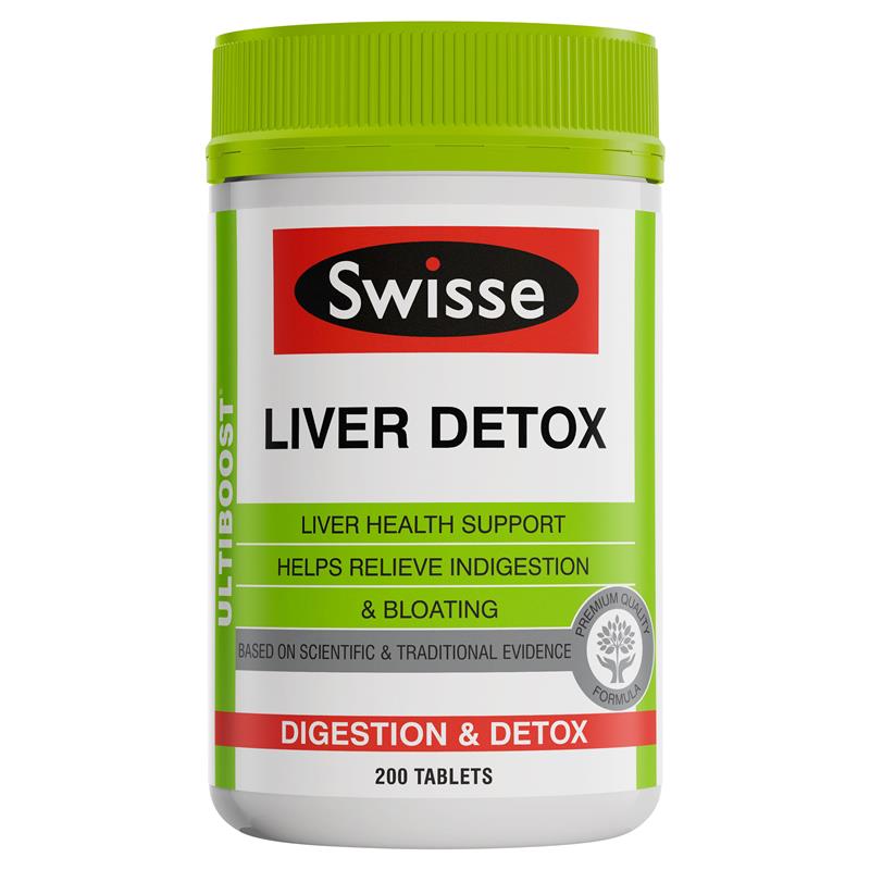 Swisse Ultiboost Liver Detox 200 Tablets Front View