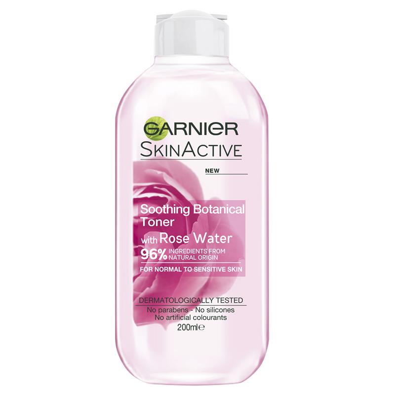 Garnier Skin Active Soothing Toner With Rose Water 200ml Front View