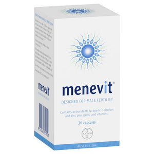Menevit Male Fertility Supplement Capsules 30 pack (30 days) Front View