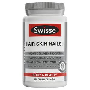 Swissee Ultiboost Hair Skin Nails+ 100 Tablets Front View