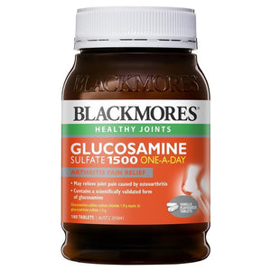 Blackmores Glucosamine Sulfate 1500mg One-A-Day 180 Tablets Front View