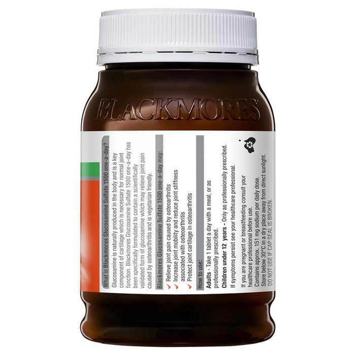 Blackmores Glucosamine Sulfate 1500mg One-A-Day 180 Tablets Side View