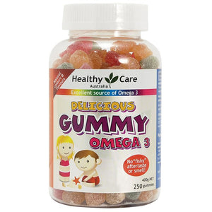 Healthy Care Gummy Omega 3 250 Gummies Front View