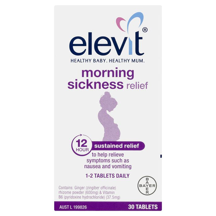 Elevit Morning Sickness Relief Tablets 30 pack (30 days) Front View