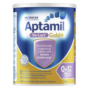 Aptamil Gold De-Lact Lactose Free Infant Formula From Birth 0-12 Months 900g Front View