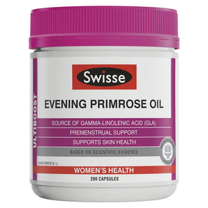 Swisse Ultiboost Evening Primrose Oil 200 Capsules Front View