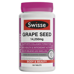 Swisse Grape Seed 14,250mg 180 Tablets Front View