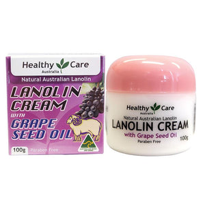 Healthy Care Lanolin Cream With Grape Seed 100g Display View