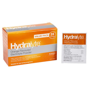 Hydralyte Orange Sachets Value Pack 4.9g x 24 Display View 2