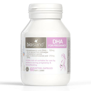Bio Island DHA for Pregnancy 60 Softgel Capsules Front View