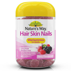 Nature's Way Vita Gummies Adult Hair Skin Nail 60 Gummies Front View
