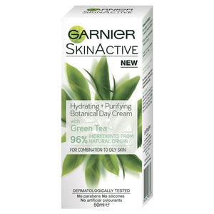 Garnier Skin Active Mattifying Day Cream With Green Tea 50ml Front View